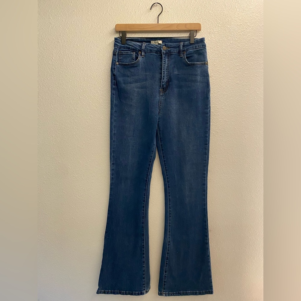Blue bootcut jeans